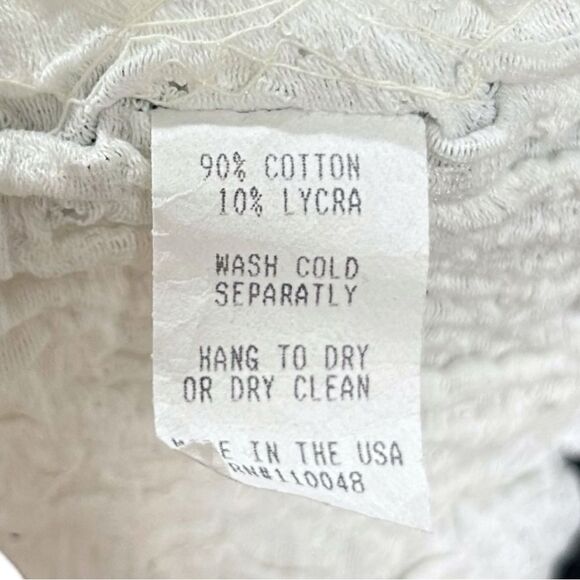 Noblu Women’s White and Black Pucker Color Block Asymmetrical Hem Tunic. Size XL - Picture 5 of 6